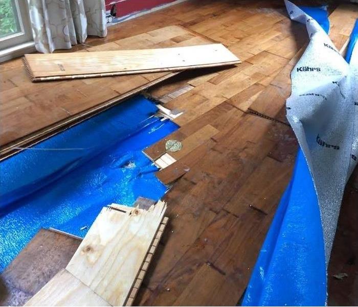 Wooden floors in this Albany home needed to be ripped up due to water damage.